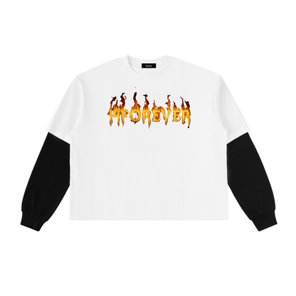 Layered "On Fire" T-Shirt