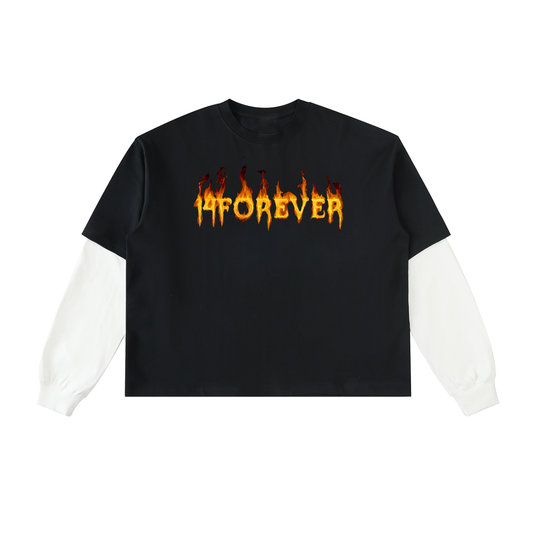 Layered "On Fire" T-Shirt